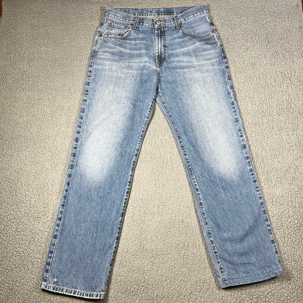 Lucky Brand Rivington Jeans Men 31 Loose Fit Straight Leg Blue Denim Y2K